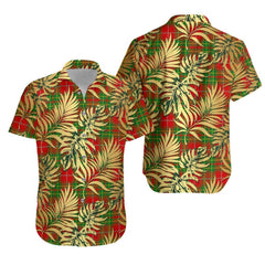 Burnett Ancient Tartan Vintage Leaves Hawaiian Shirt