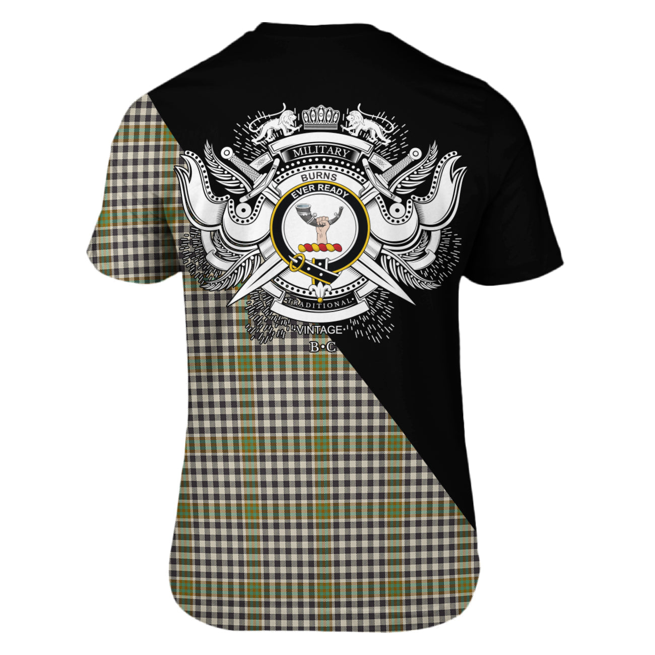 Burns Check Tartan - Military T-Shirt