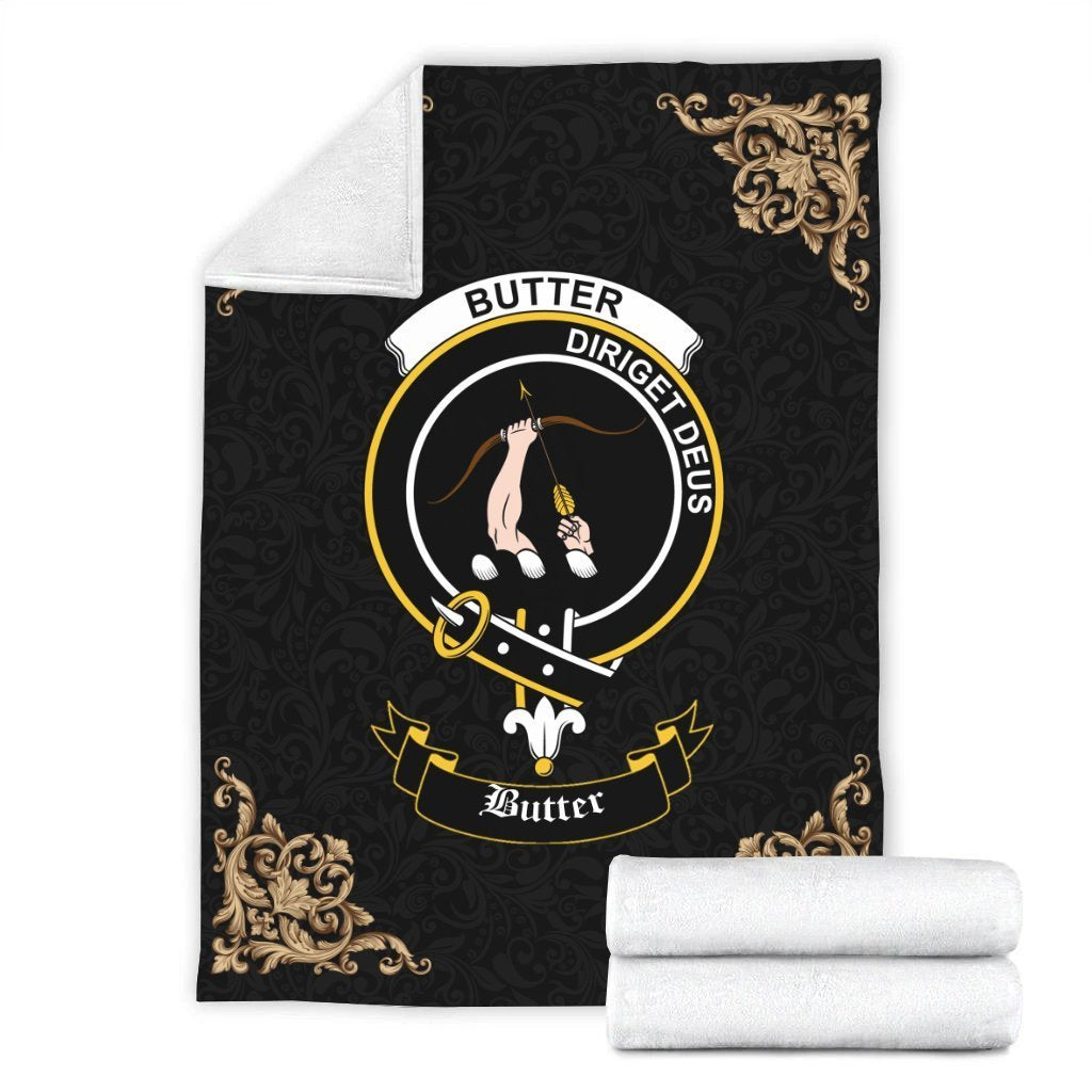 Butter Crest Tartan Premium Blanket Black