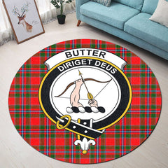 Butter Tartan Crest Round Rug