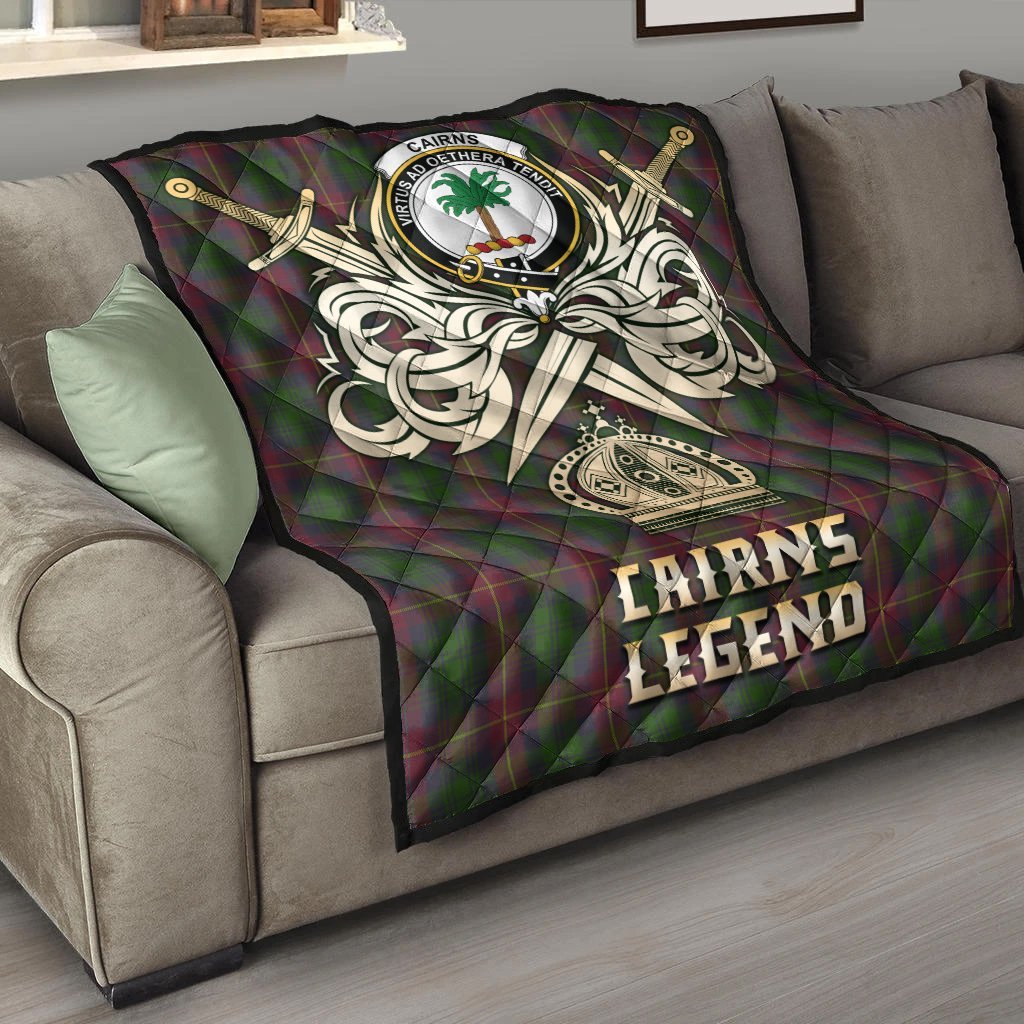 Cairns Tartan Crest Legend Gold Royal Premium Quilt