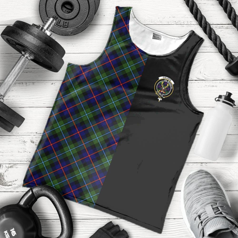 Calder Modern Tartan Crest Men's Tank Top - Cross Style