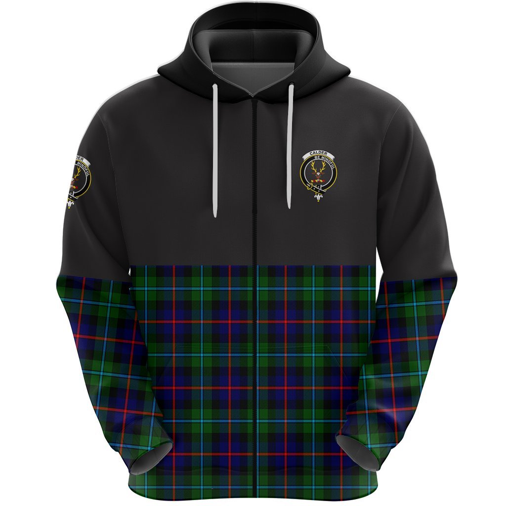 Calder Modern Clan Half Of Tartan Zipper Hoodie