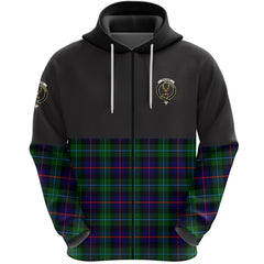 Calder Modern Clan Half Of Tartan Zipper Hoodie