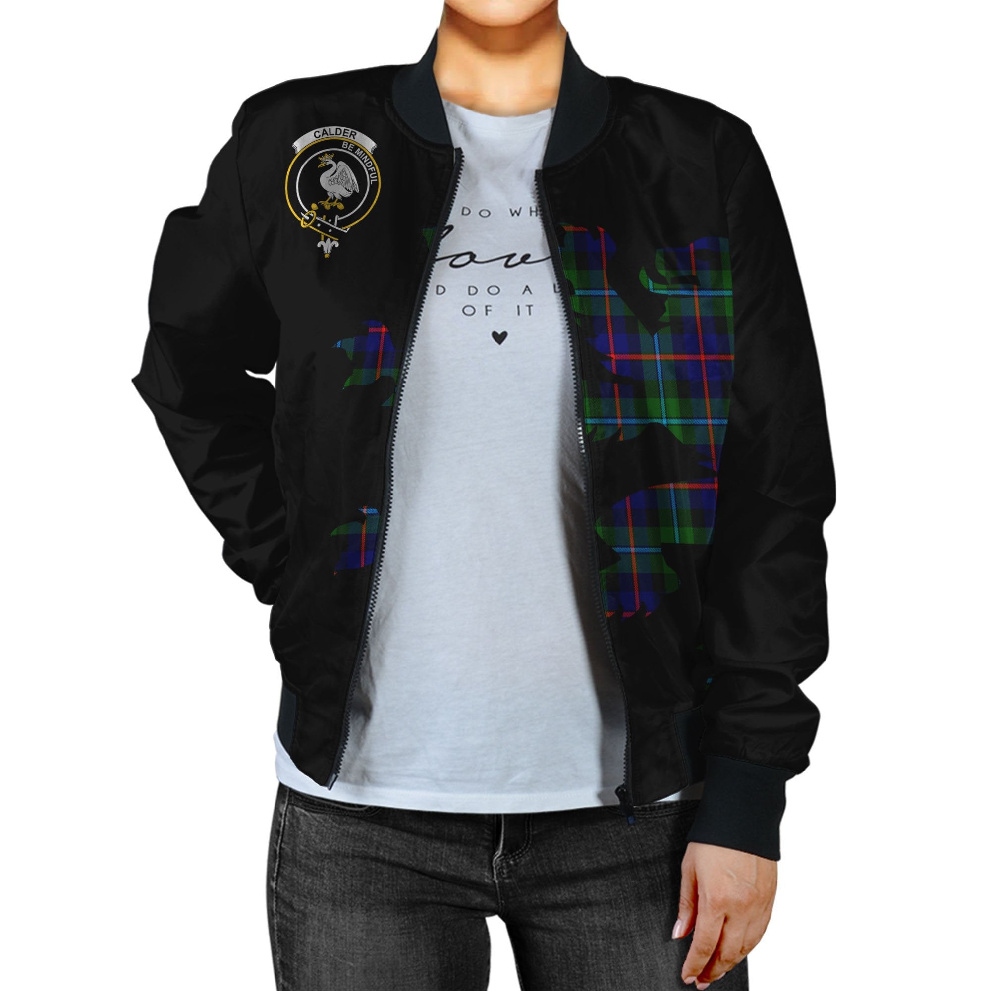 Calder Tartan Bomber Jacket Lion & Thistle