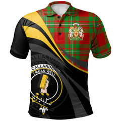 Callander Modern Tartan Polo Shirt - Royal Coat Of Arms Style