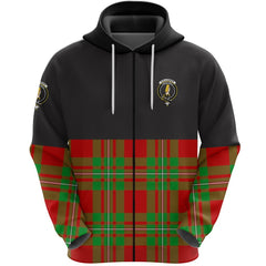 Callander Modern Clan Half Of Tartan Zipper Hoodie