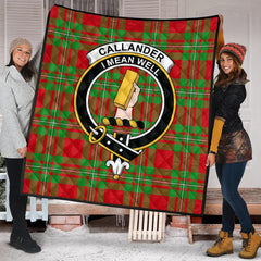 Callander Modern Tartan Crest Quilt