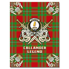 Callander Modern Tartan Gold Courage Symbol Blanket