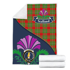 Callander Tartan Crest Premium Blanket - Thistle Style