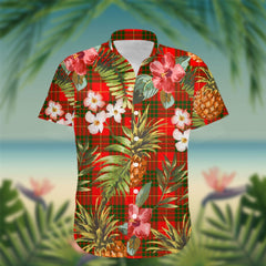 Cameron Tartan Hawaiian Shirt Hibiscus, Coconut, Parrot, Pineapple - Tropical Garden Shirt