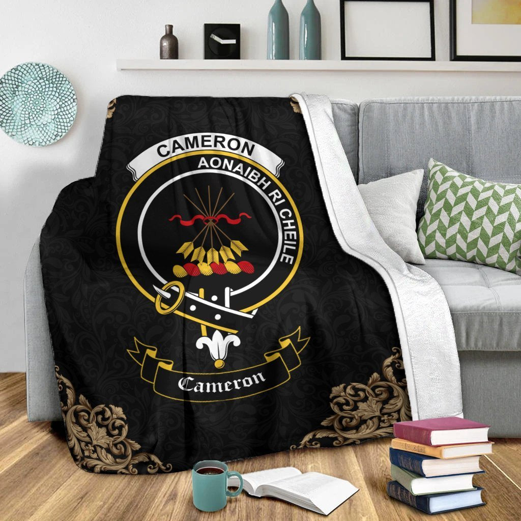 Cameron Crest Tartan Premium Blanket Black