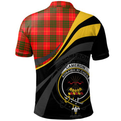 Cameron Modern Tartan Polo Shirt - Royal Coat Of Arms Style