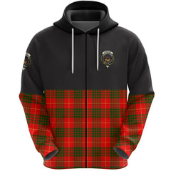 Cameron Modern Clan Half Of Tartan Zipper Hoodie