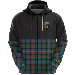 Cameron of Erracht Ancient Clan Half Of Tartan Zipper Hoodie