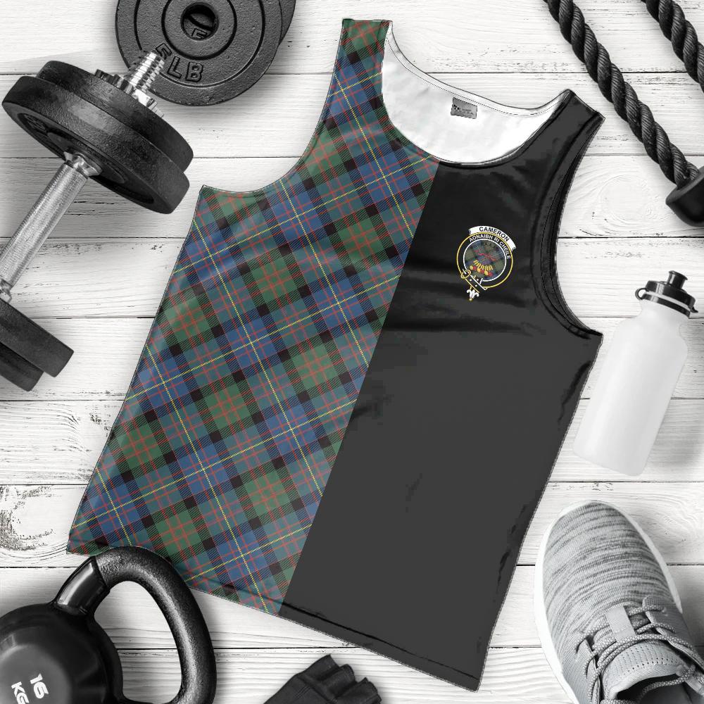 Cameron of Erracht Ancient Tartan Crest Men's Tank Top - Cross Style