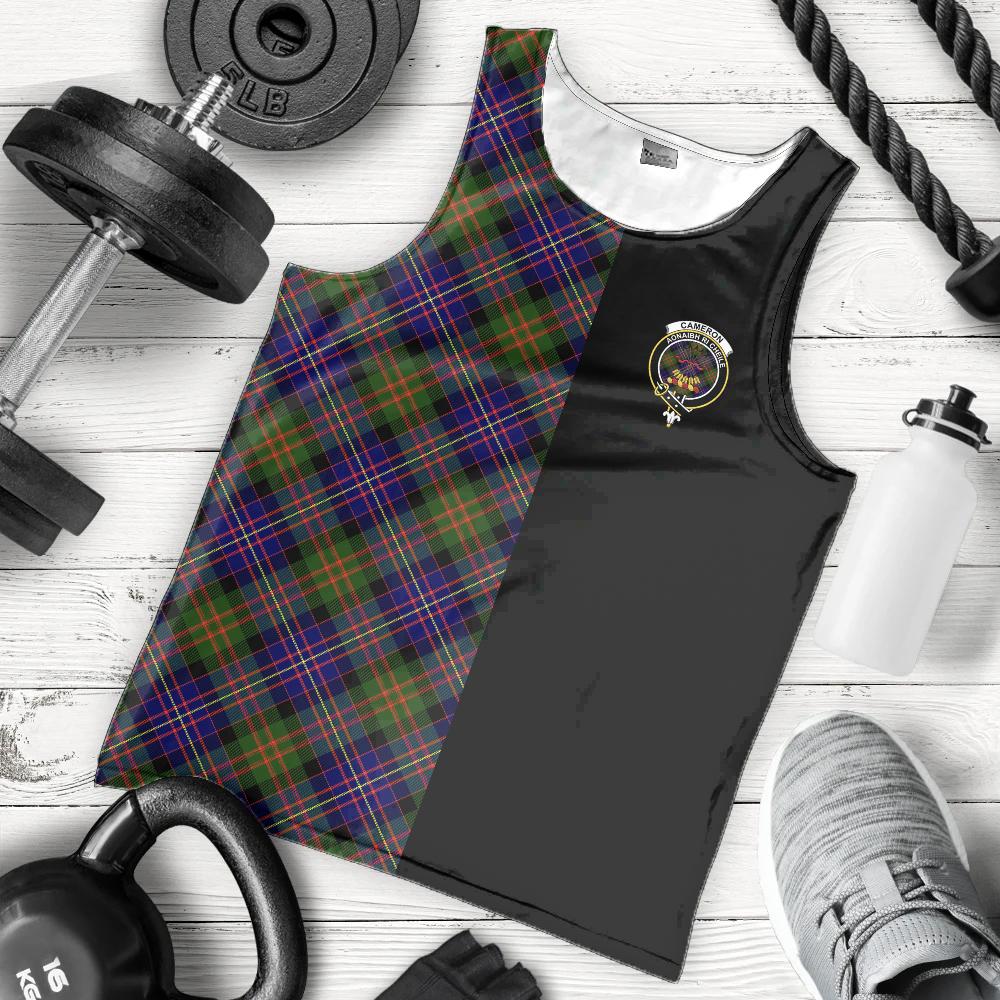 Cameron of Erracht Modern Tartan Crest Men's Tank Top - Cross Style