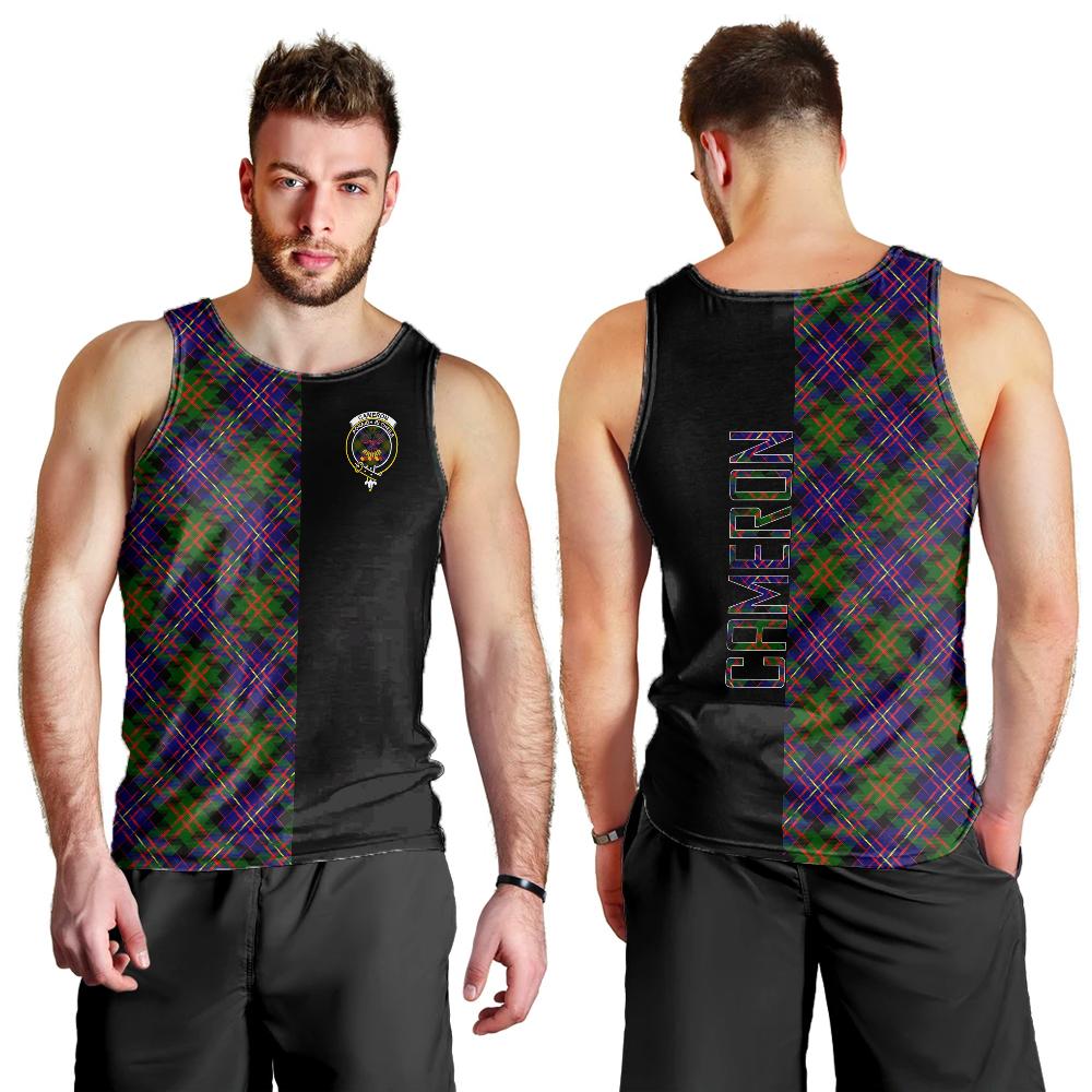 Cameron of Erracht Modern Tartan Crest Men's Tank Top - Cross Style