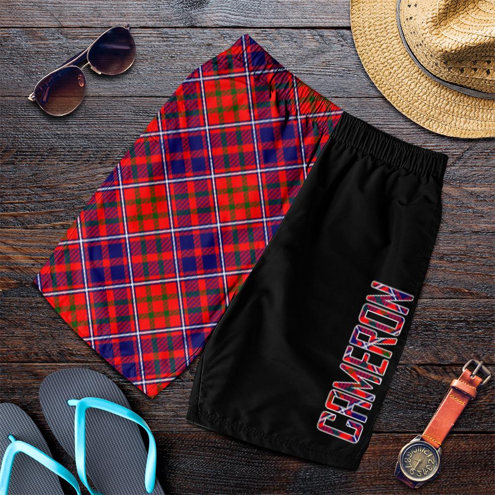 Cameron of Lochiel Modern Tartan Crest Men's Short - Cross Style