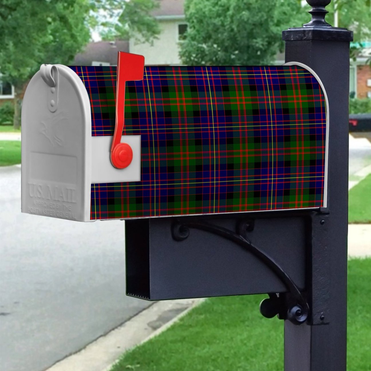 Cameron Of Erracht Modern Tartan Crest Mailbox