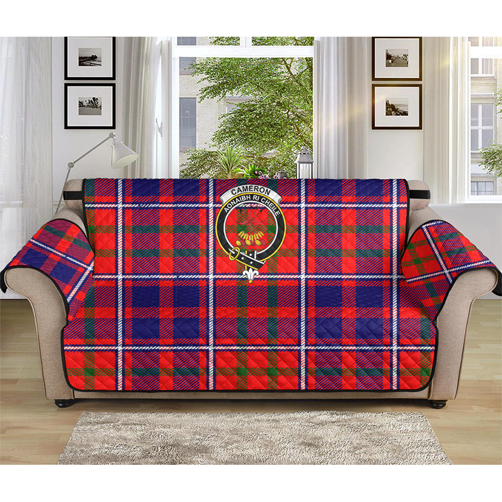 Cameron of Lochiel Modern Tartan Crest Sofa Protector