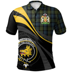 Campbell Tartan Polo Shirt - Royal Coat Of Arms Style