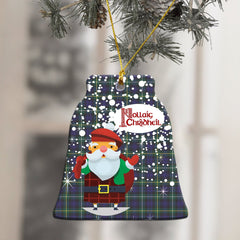 Campbell Argyll Modern Tartan Christmas Ceramic Ornament - Santa Style