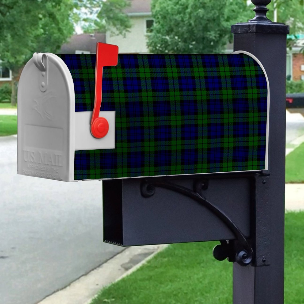 Campbell Modern Tartan Crest Mailbox