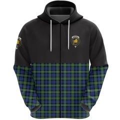 Campbell Argyll Ancient Clan Half Of Tartan Zipper Hoodie