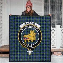 Campbell Argyll Ancient Tartan Crest Quilt