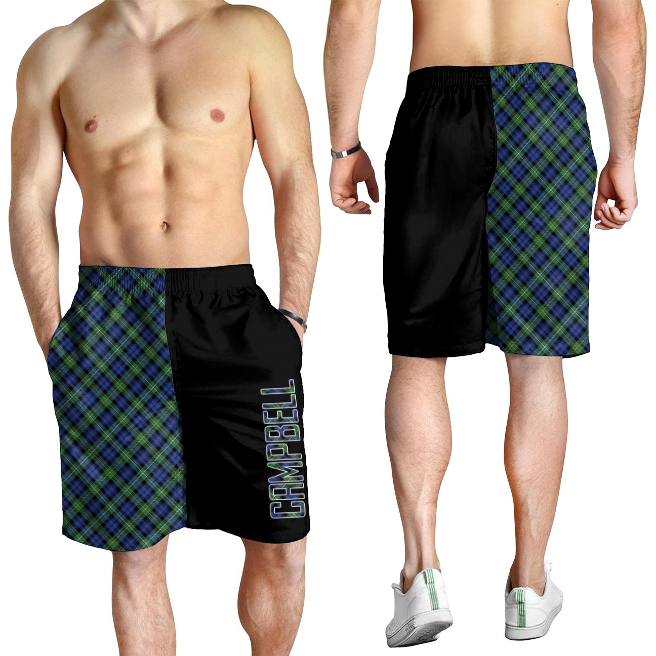 Campbell Argyll Ancient Tartan Crest Men's Short - Cross Style