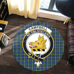 Campbell Argyll Ancient Tartan Crest Round Rug