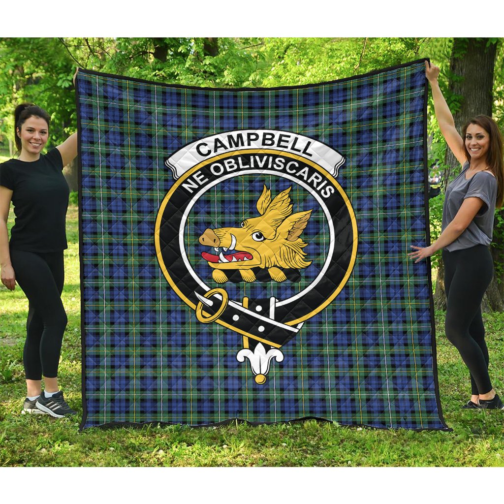 Campbell Argyll Ancient Tartan Crest Quilt