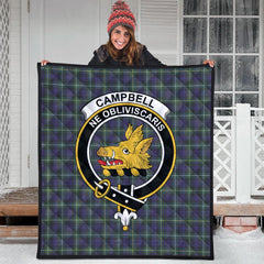 Campbell Argyll Modern Tartan Crest Quilt