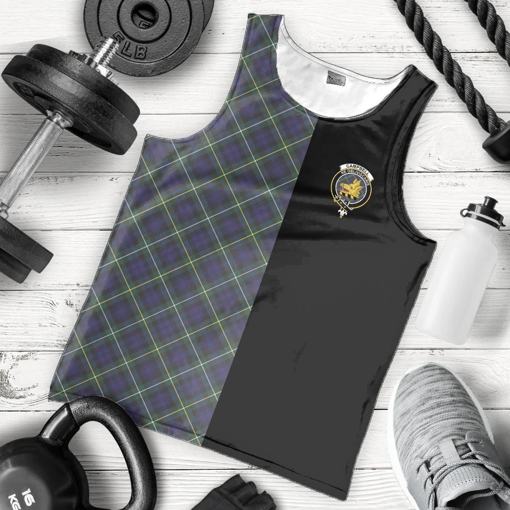 Campbell Argyll Modern Tartan Crest Men's Tank Top - Cross Style