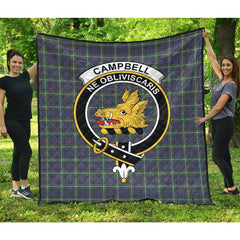 Campbell Argyll Modern Tartan Crest Quilt