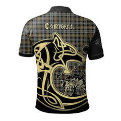Campbell Argyll Weathered Tartan Polo Shirt Viking Wolf