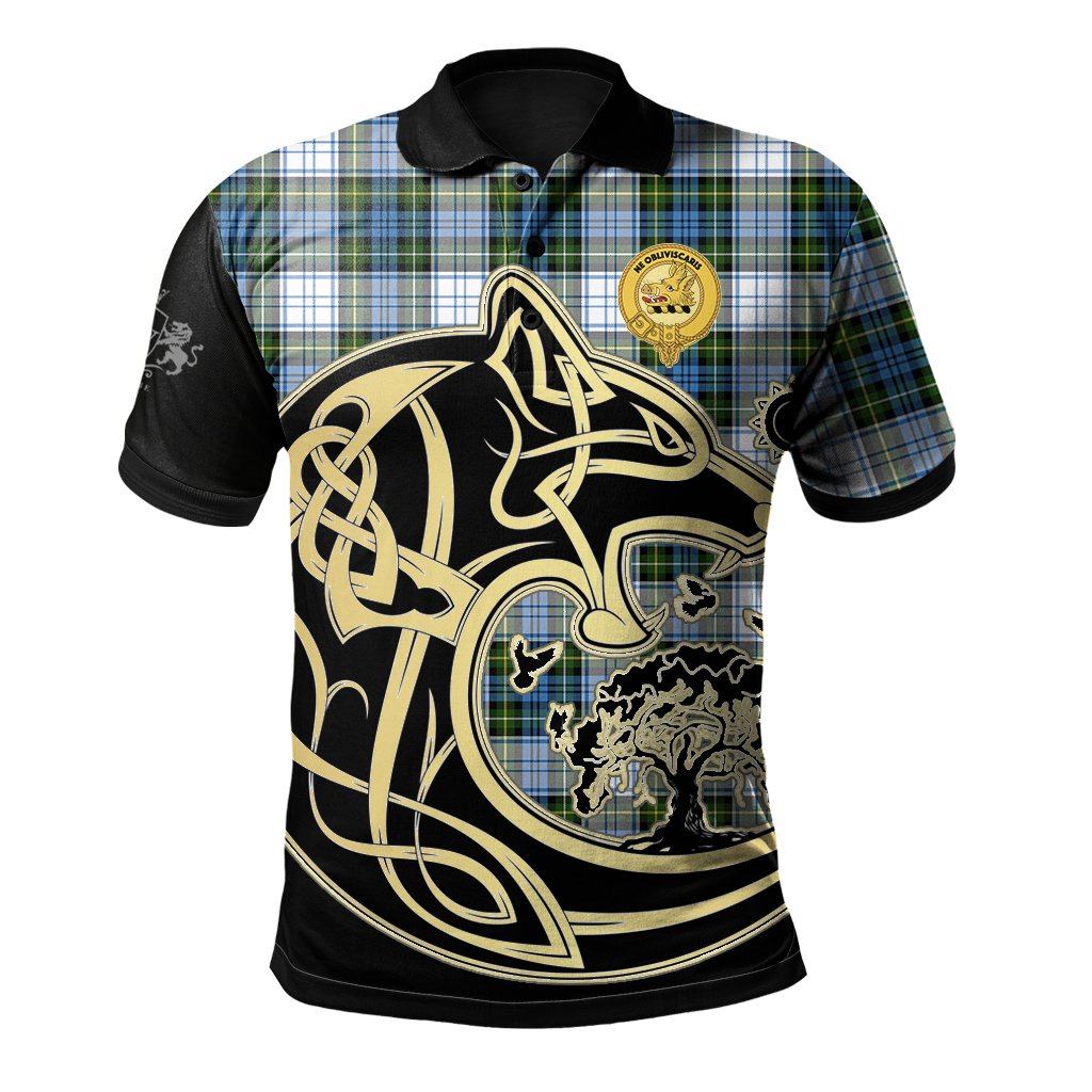 Campbell Dress Tartan Polo Shirt Viking Wolf