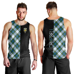 Campbell Dress Tartan Crest Men's Tank Top - Cross Style