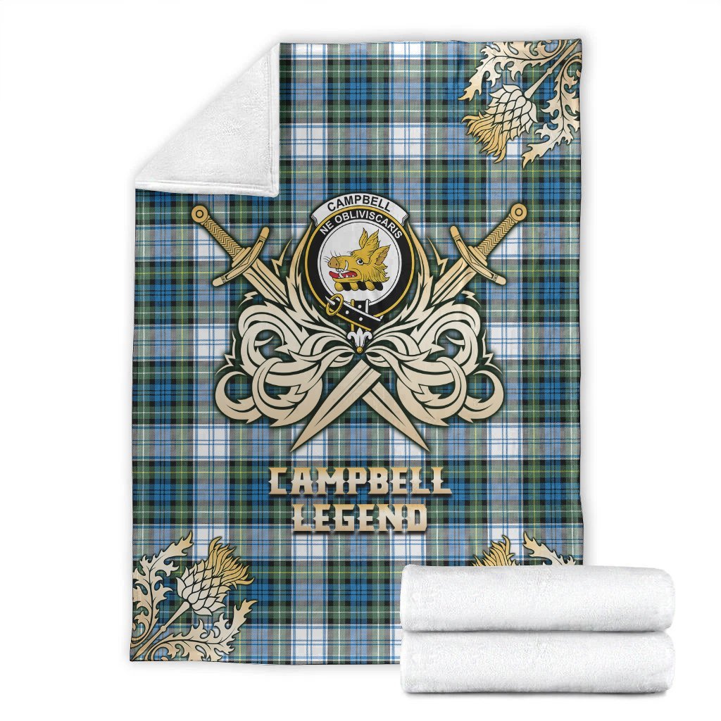 Campbell Dress Ancient Tartan Gold Courage Symbol Blanket