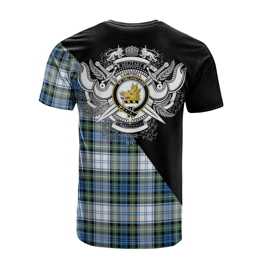 Campbell Dress Ancient Tartan - Military T-Shirt