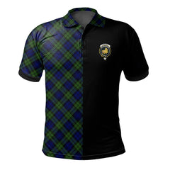 Campbell Modern Tartan Polo Shirt Half of Me - Cross Style