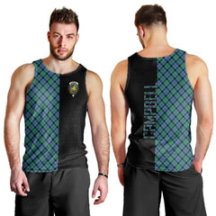 Campbell of Cawdor Ancient Tartan Crest Men's Tank Top - Cross Style