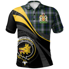 Campbell of Lochnell Dress Tartan Polo Shirt - Royal Coat Of Arms Style