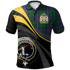 Carmichael Tartan Polo Shirt - Royal Coat Of Arms Style
