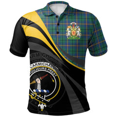 Carmichael Ancient Tartan Polo Shirt - Royal Coat Of Arms Style