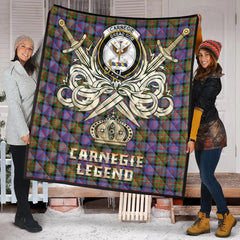 Carnegie Ancient Tartan Crest Legend Gold Royal Premium Quilt