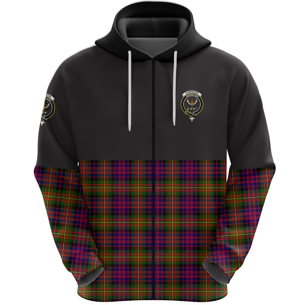 Carnegie Modern Clan Half Of Tartan Zipper Hoodie