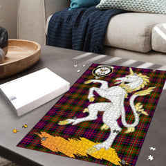 Carnegie Modern Tartan Crest Unicorn Scotland Jigsaw Puzzles