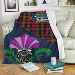 Carnegie Tartan Crest Premium Blanket - Thistle Style